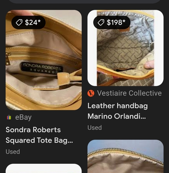 Gently used Sondra Roberts Squared yellow hand bag tortoise chain gold - Picture 2 of 16